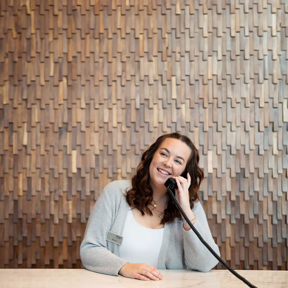 a woman talking on the phone